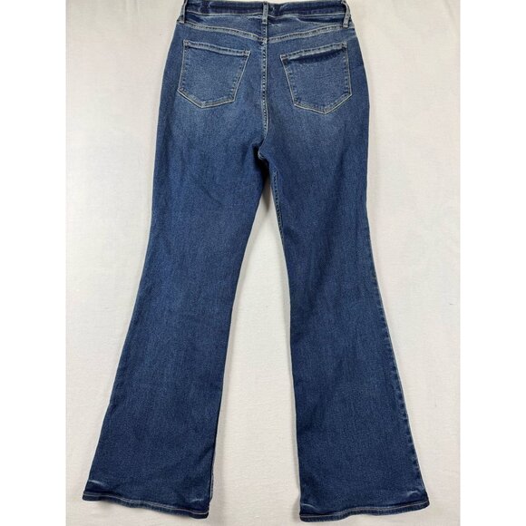 Old Navy Women's Flare Jeans High-Rise Secret-Smooth Pockets Blue Size 10 - Picture 2 of 11